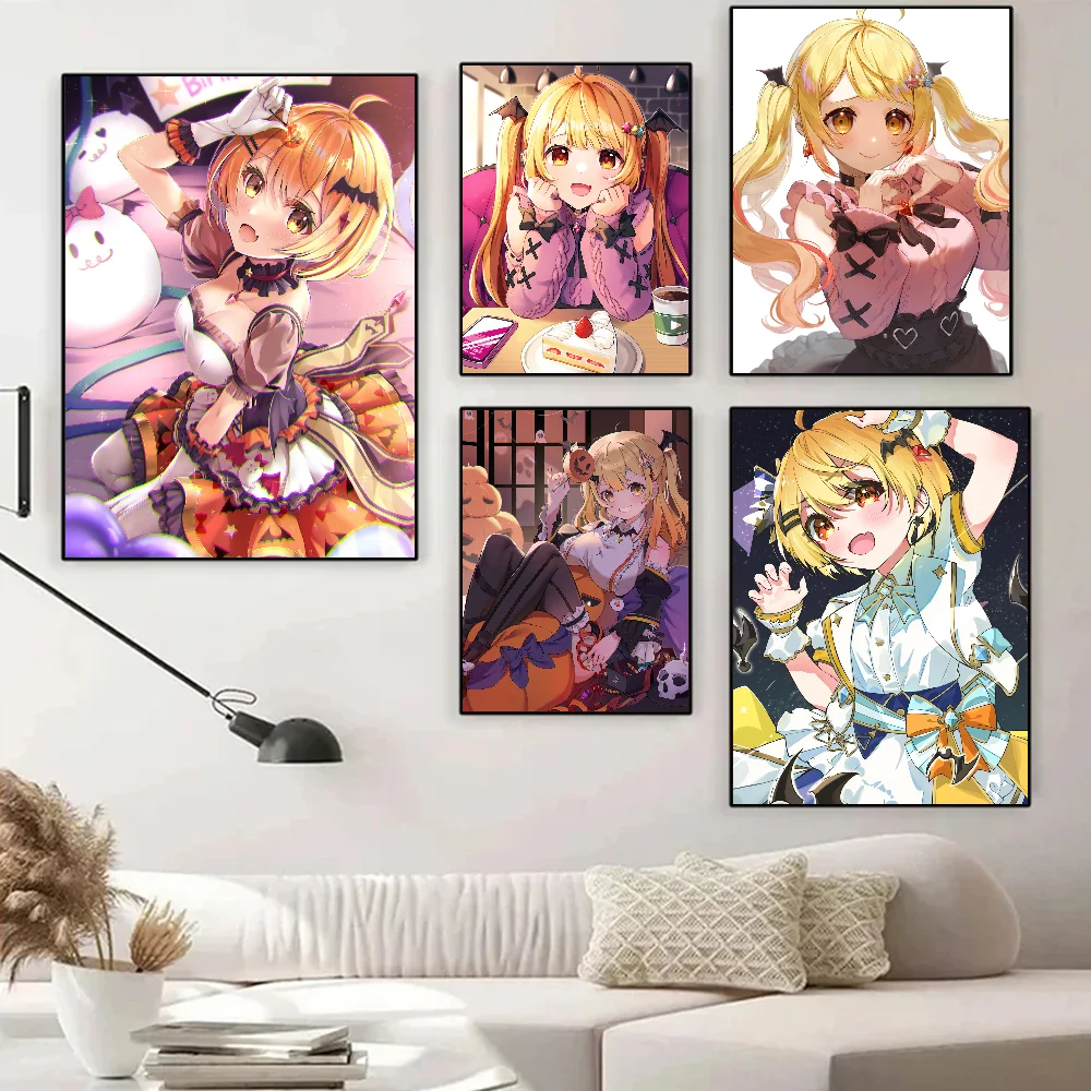 Yozora Mel Hololive Channel Плакат Наклейка Для Девочек Самоклеящаяся Водостойкая Бумажная