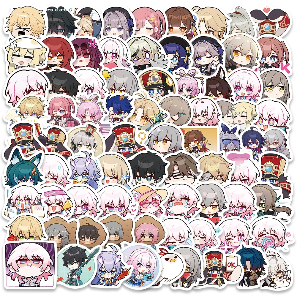 

10/80pcs Funny Cartoon Game Characters Honkai: Star Rail Stickers For Laptop Guitar Phone Luggage Waterproof Graffiti Decals