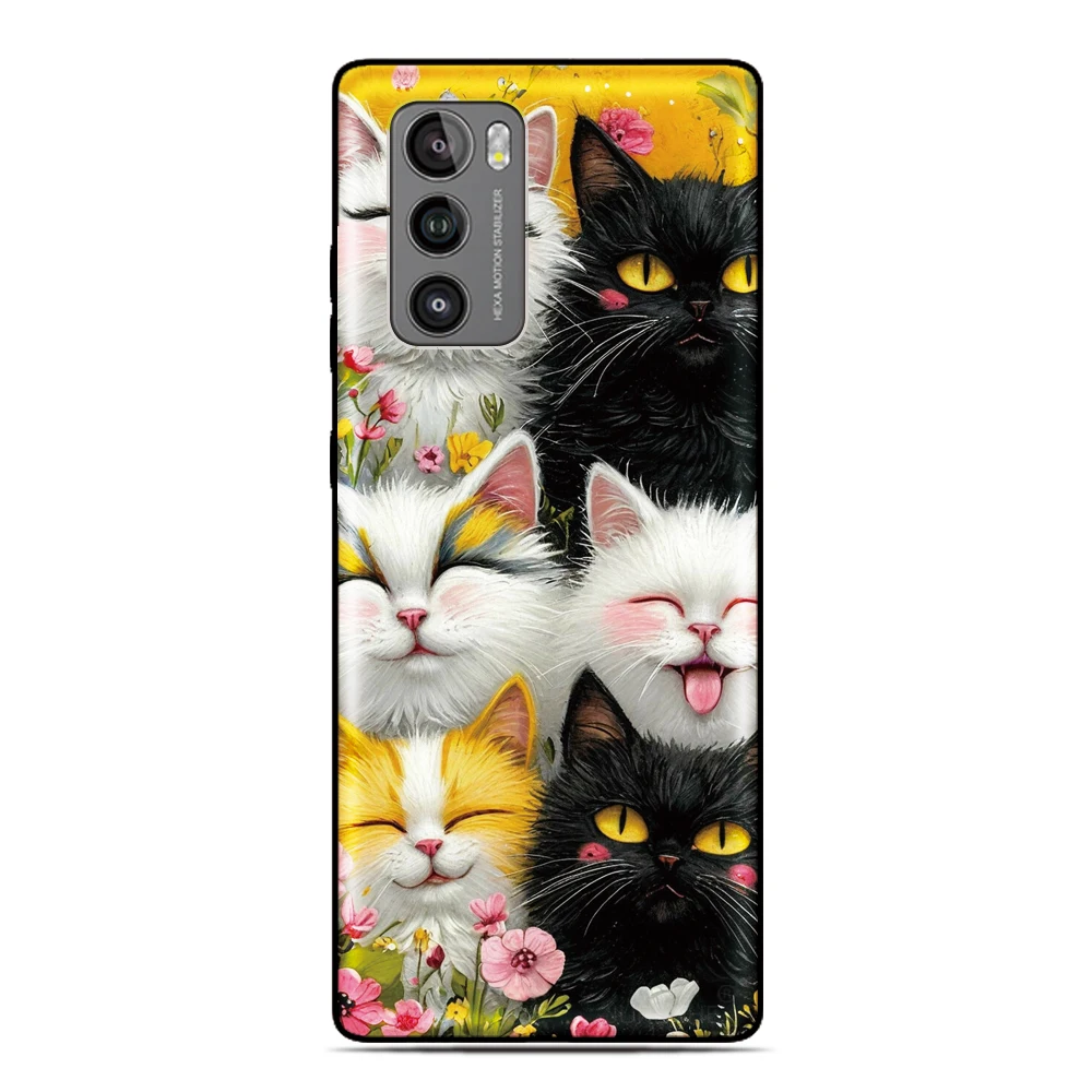 Фото Цветной кот, милая задняя крышка для DOOGEE Note 59 58 N55 Plus N50s N50 X98 Pro Nothing Phone 3a 2a CMF 1 2 3 One Two Soft Case Shell №4