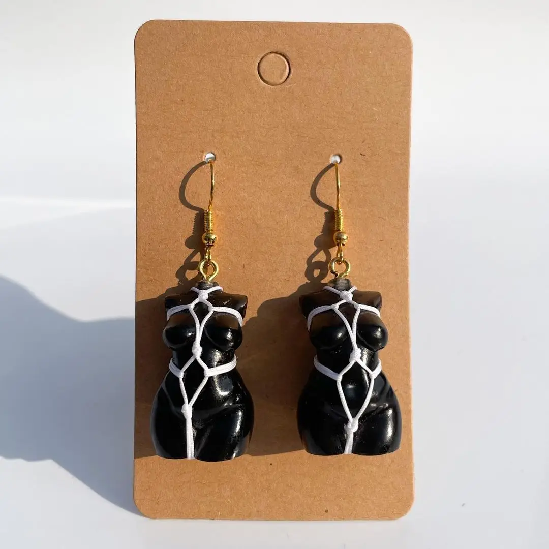 Серьги-Подвески ручной работы маленькая богиня шибари атена | Бондажные серьги