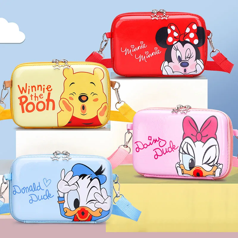 

Disney Shoulder Bag Mickey Mouse Minnie Cartoon Printing Kids Coin Purse High Quality Waterproof Casual Crossbody Bag Girls Gift