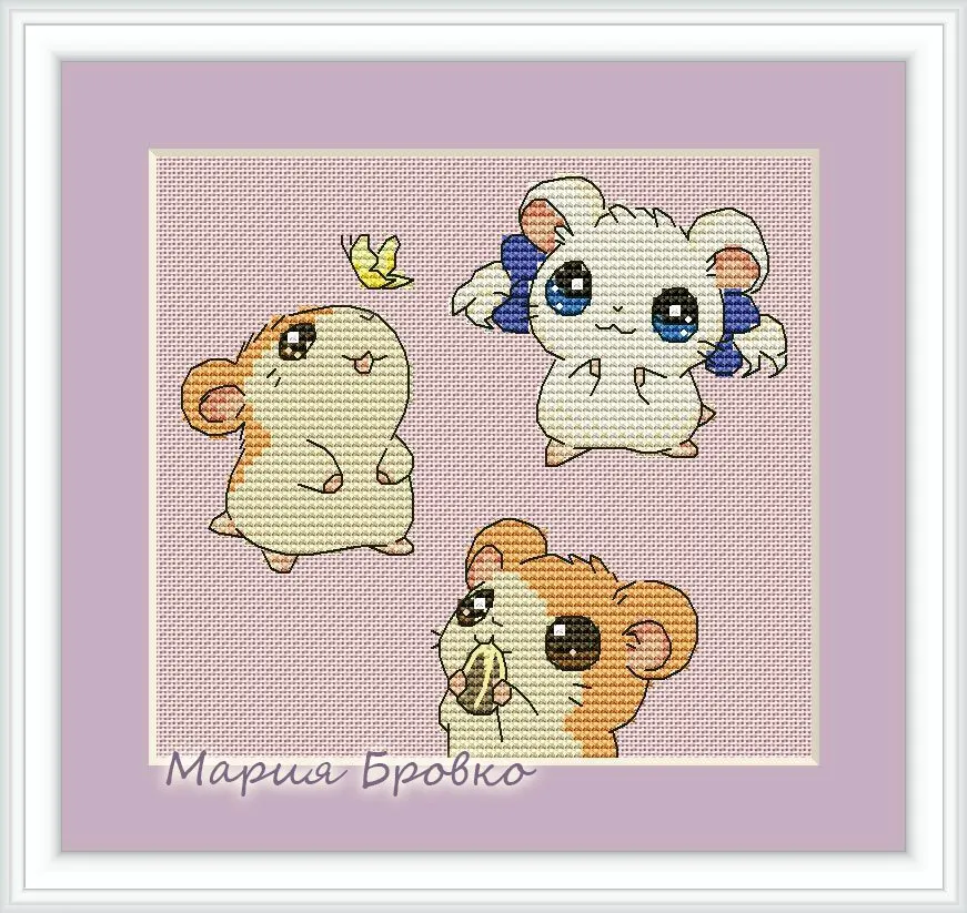 Три мыши 22-22 набор для вышивки крестом рукоделия сделай сам ручной работы хлопок