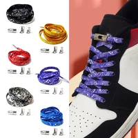 round elastic no tie shoelaces metal lock shoe laces for kids adult sneakers quick shoelaces safety semicircle shoestrings