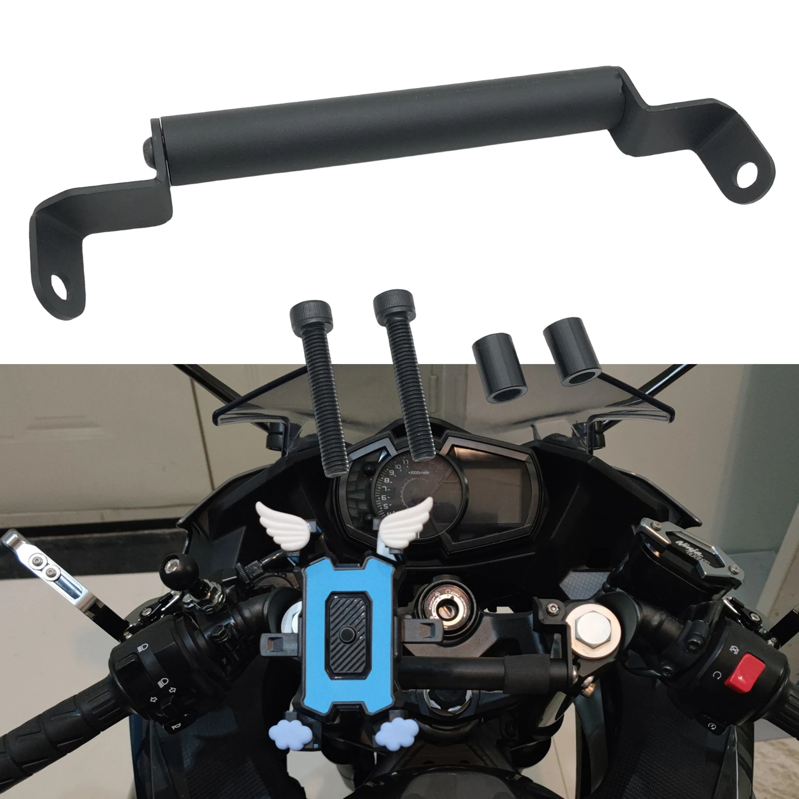 Motorcycle GPS Navigation Bracket Mounting For KAWASAKI NINJA400 EX400 NINJA250 EX250 2018-2022