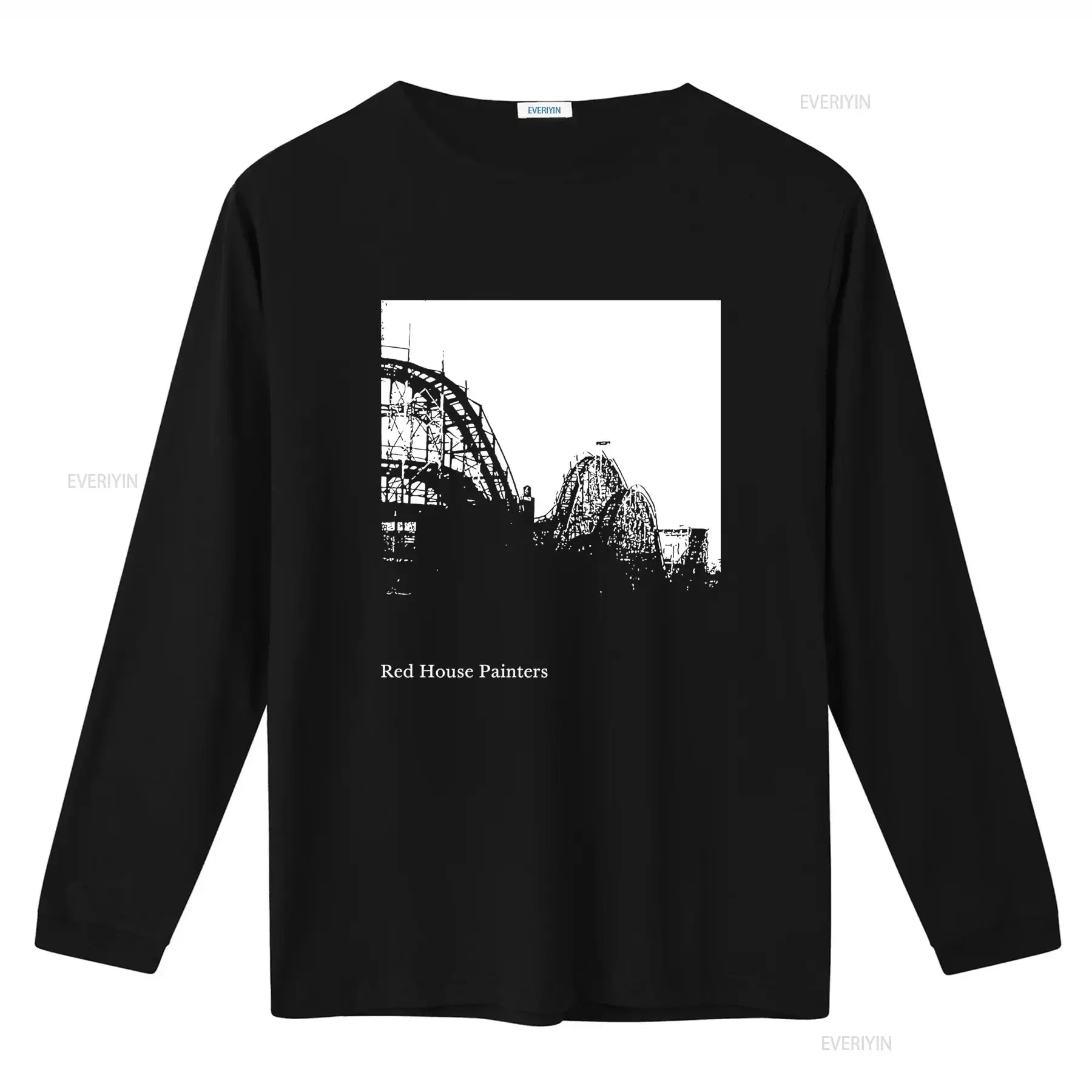 Фото Футболка Red House Painters Roller Coaster Art для фанатов, винтажная, дышащая, унисекс, универсальная, удобная, в стиле стритвир №2