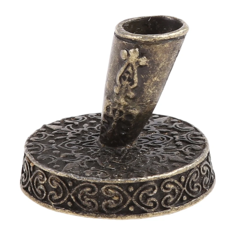 

C90C Vintage Metal Round Insertion Pen Holder for Feather Quill Dip Pens School Office Supplies Stationery Student Gift