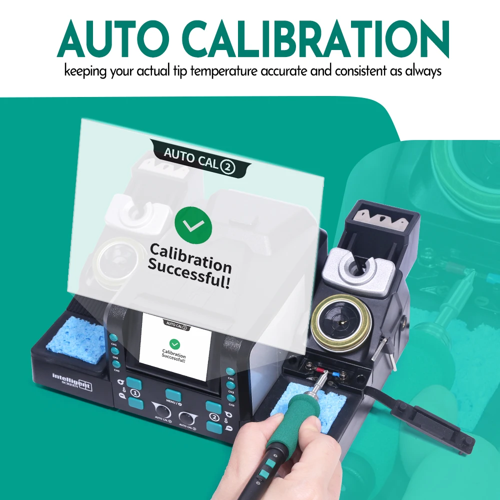 YIHUA 982D-II C210 C245 Precision Soldering Iron Station for SMT SMD Micro Component Rework with Auto Calibration