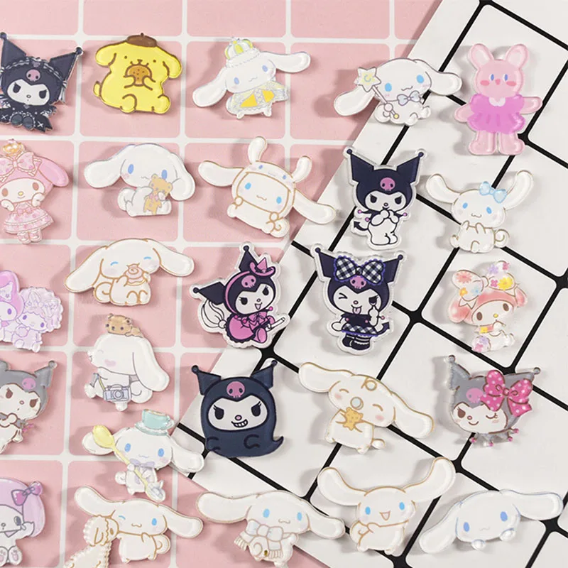 

Cinnamoroll My Melody Kuromi Pompompurin Sanrio Плюшевые Милые Мультяшные искусственные аниме плюшевые игрушки для девочек подарок на день рождения