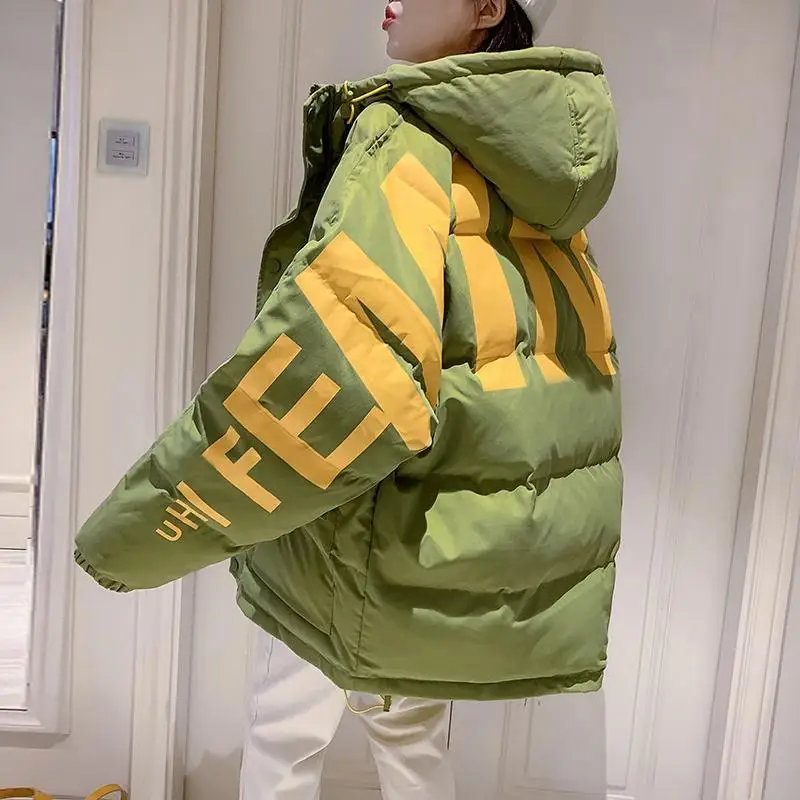 2022 Winter Jacket Women's Mid-length Fashion Padded Jacket New Korean Style Loose Thick Warm Cotton-padded Jacket Bread Jackets