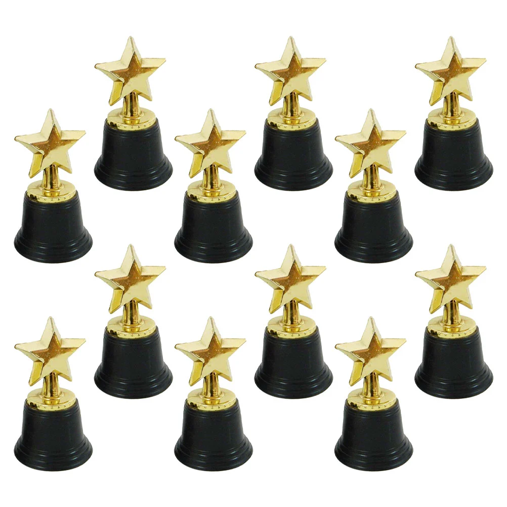 

12 Pcs Star Trophy Multi-function Prize Fine Sports Delicate Small Plastic Kids Supplies Exquisite Child Award Children Compact