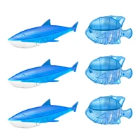 6pcs fish sharks humidifier cleaner sharks fish tank cleaners for demineralization float sharks cleaning ball