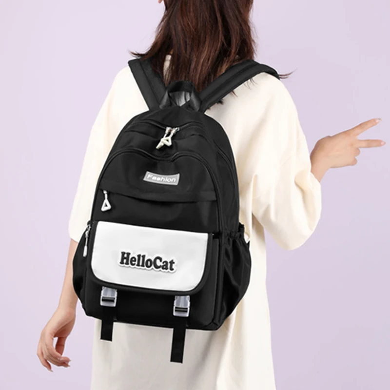 

Милый эстетичный женский рюкзак, школьная сумка для девочек-подростков, японский и корейский рюкзак, студенческие сумки для книг с милым аксессуаром, Mochila