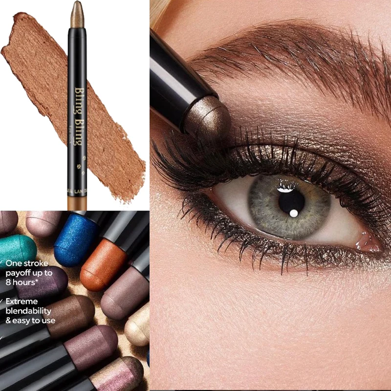 

15 Color Highlighter Eyeshadow Eyeliner Pencil Waterproof Glitter Matte Nude Eye Shadow Makeup Pigment Silkworm Eyeshadow Stick