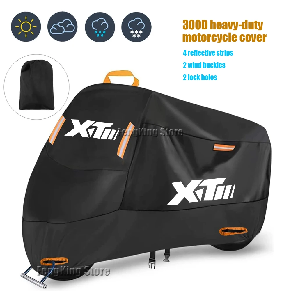 Фото Чехол для мотоцикла YAMAHA XT250 XT500 yamaha xt 250 xt500, водонепроницаемый уличный скутер, защита от ультрафиолета, пылезащитный дождевик №1