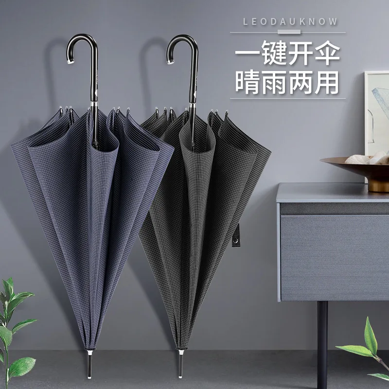 Fashion Umbrella Outdoor Long Handle Windproof Luxury Uv Protection Wind Resistant Strong Paraguas Grande Rain Gear