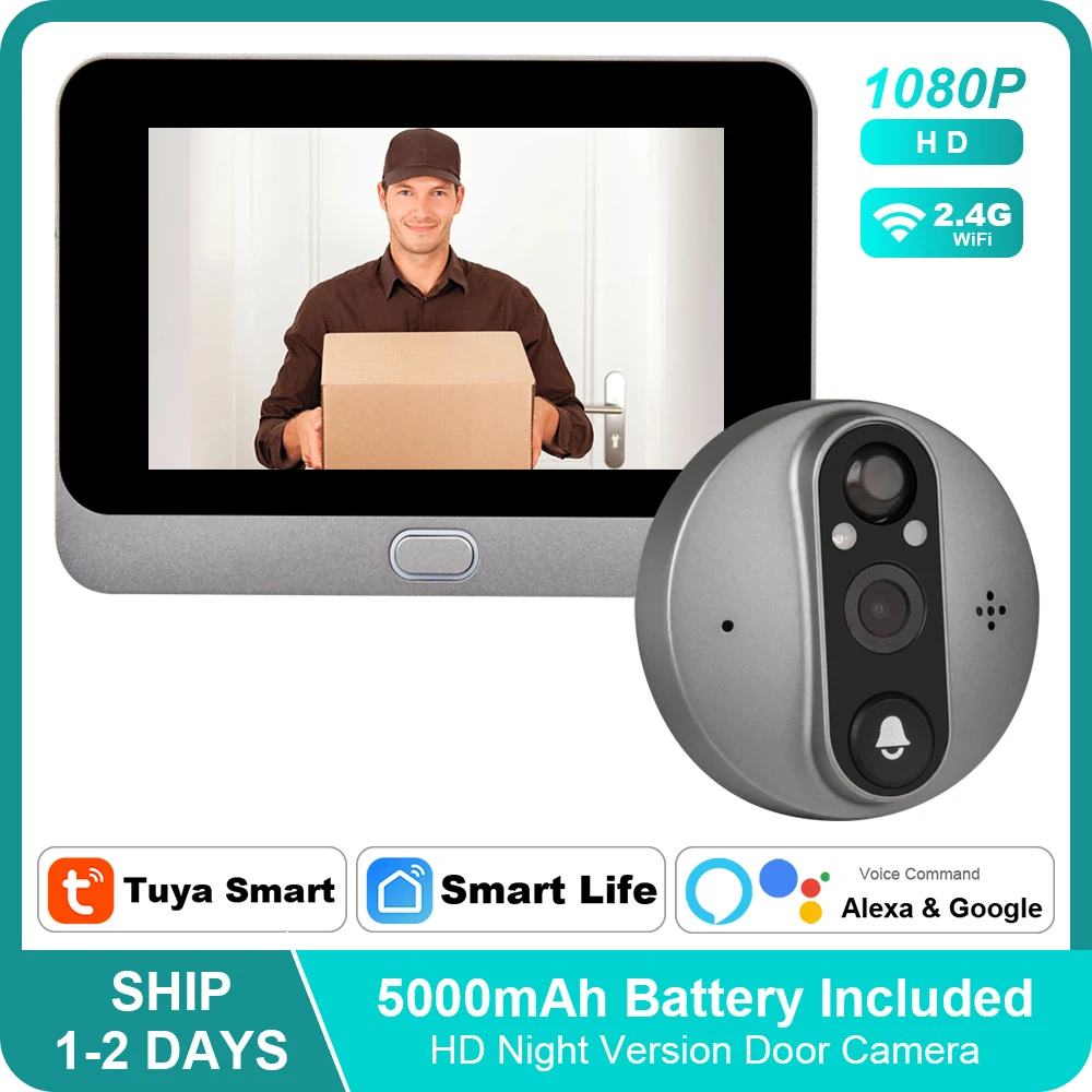 Дверной звонок Tuya Smart с Wi-Fi и камерой