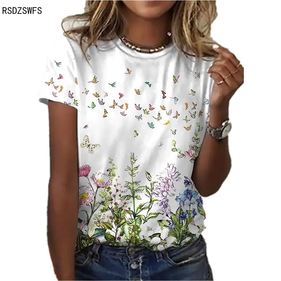 

Plaid Striped T-shirt Women 2022 Fashion Loose T-shirt Casual Short Sleeve Temperament Top Female Pastoral Fashion 2022