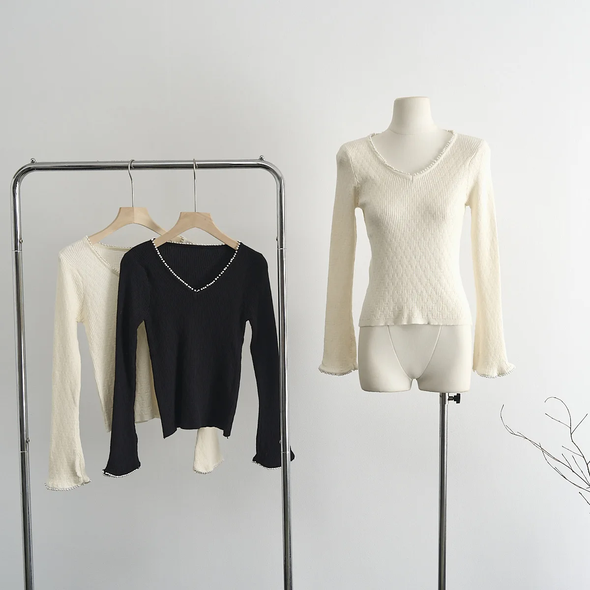 Женская трикотажная блузка с длинным рукавом повседневный элегантный