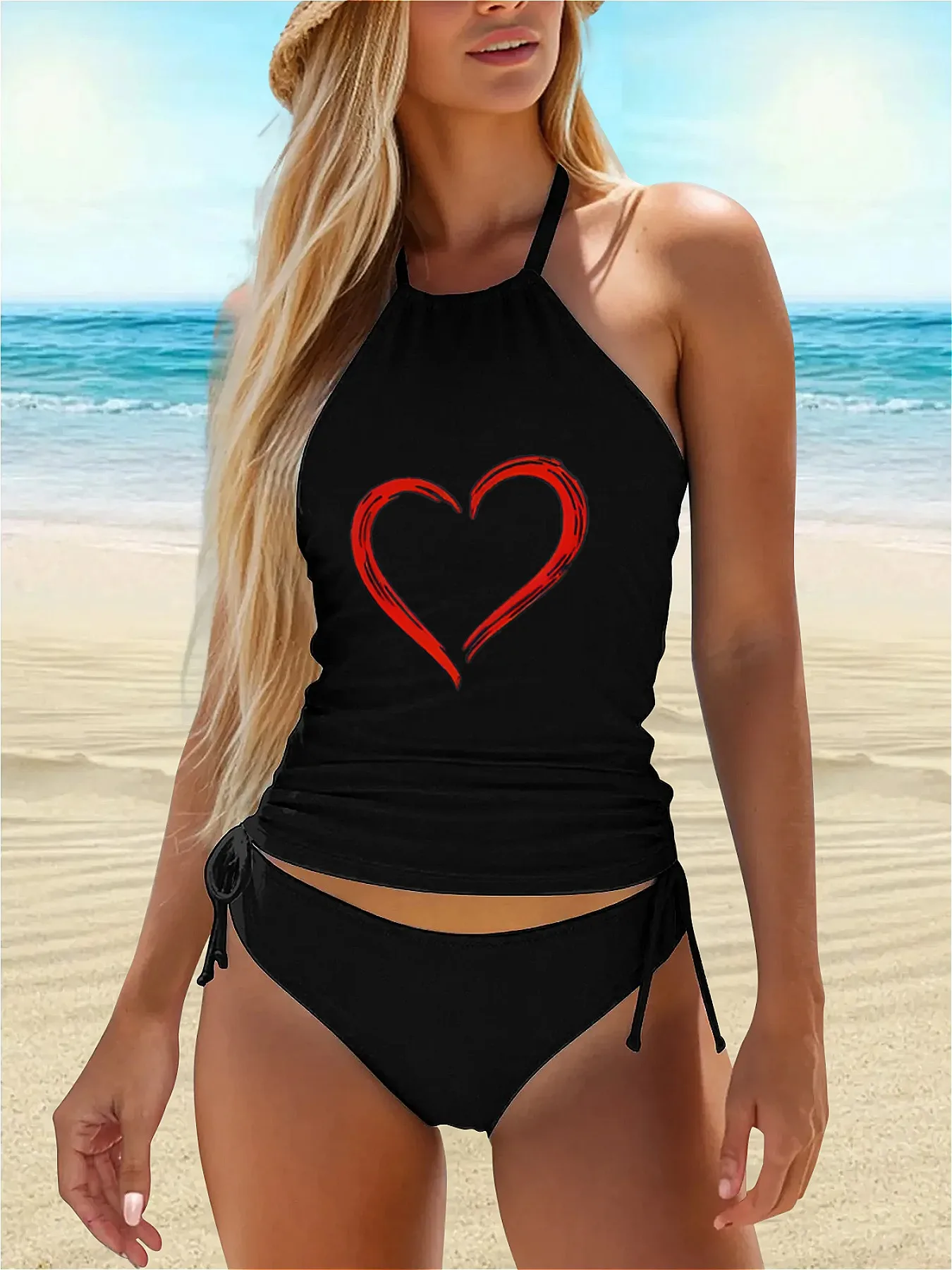 Летний тонкий купальник из полиэстера