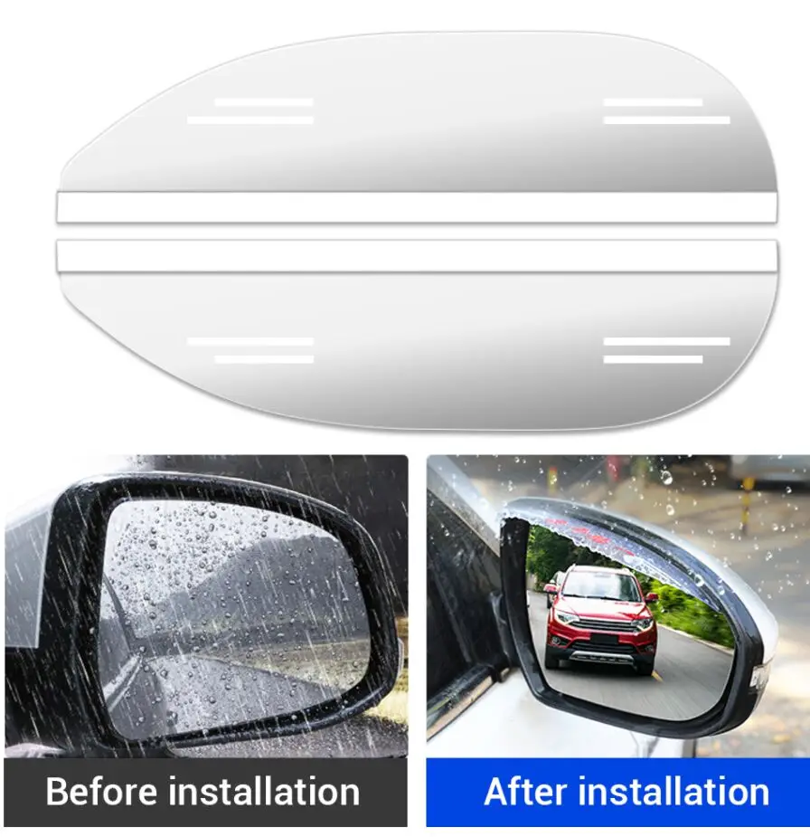 2 шт. автомобильное боковое зеркало заднего вида козырек от дождя солнцезащитный