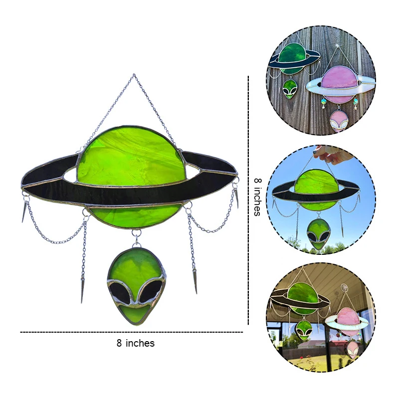 

Creative Planetary Exostar Head Color Wind Bell Decorations Pendant Home Gift Wind Chimes & Hanging Decoration Crafts For Garden