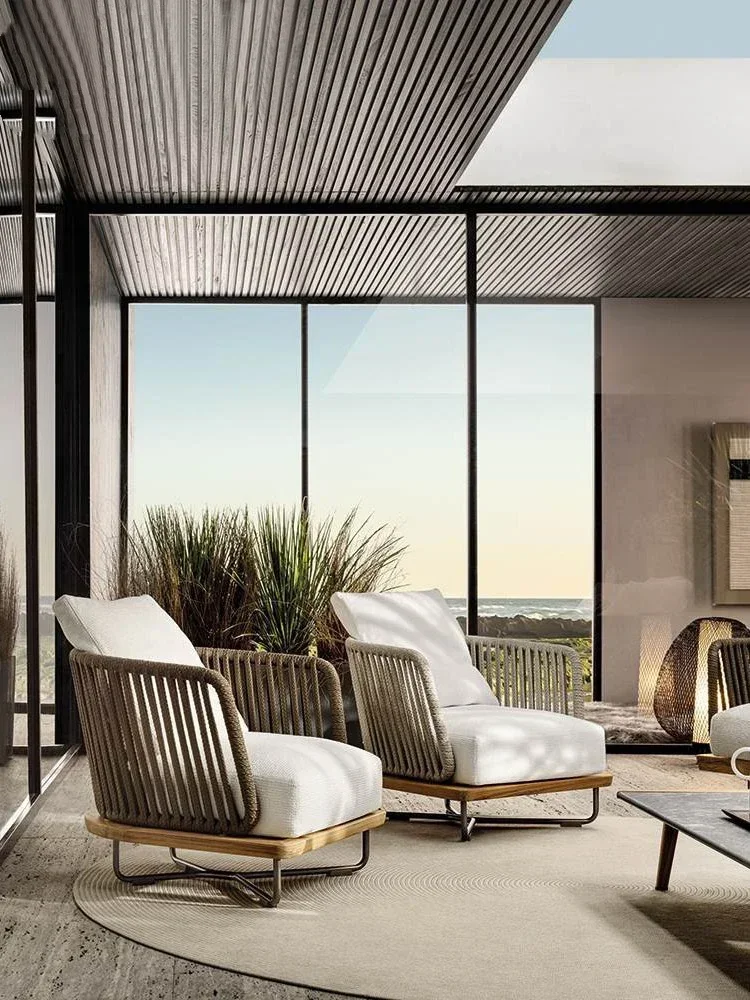 Изготовленный на заказ уличный диван во дворе уличная мебель из ротанга