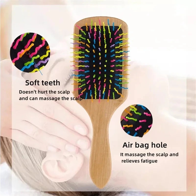 Деревянная расческа Radix с монолитными блоками для укладки волос безопасные