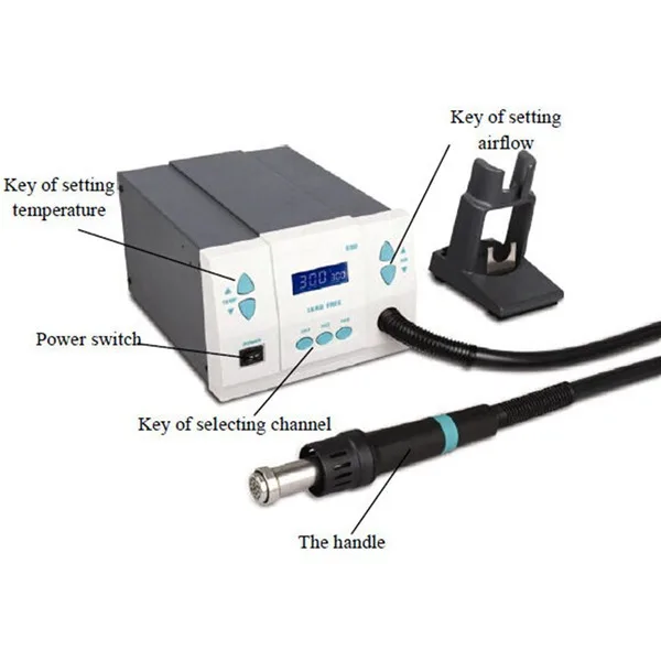 Бессвинцовая интеллектуальная станция для распайки горячим воздухом 861DW высокая