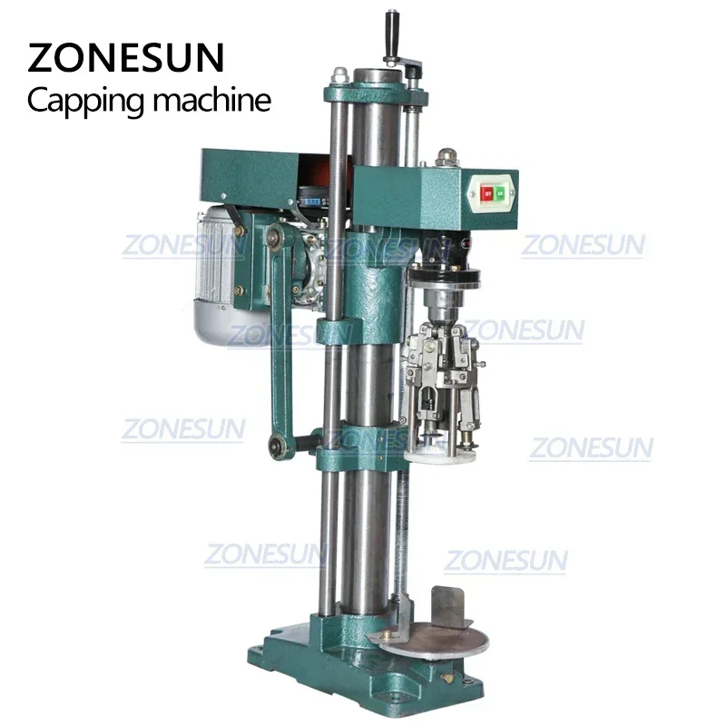 Фото ZONESUN ZS-XG60 ROPP Машина для обжима крышек Соевый соус Вино Газированная вода Бутылка Укупорочная машина с защитой от помех Машина для упаковки пищевых продуктов №4