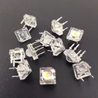 50 шт. F5 5 мм светодиод Пиранья цвет белый, красный, оранжевый, цветная (RGB), голубой и розовый; Цвет зеленый, желтый, янтарный прозрачный светодиод светильник излучающие диоды для подавления переходных скачков напряжения 4-контактный диоды для подавления переходных скачков напряжения