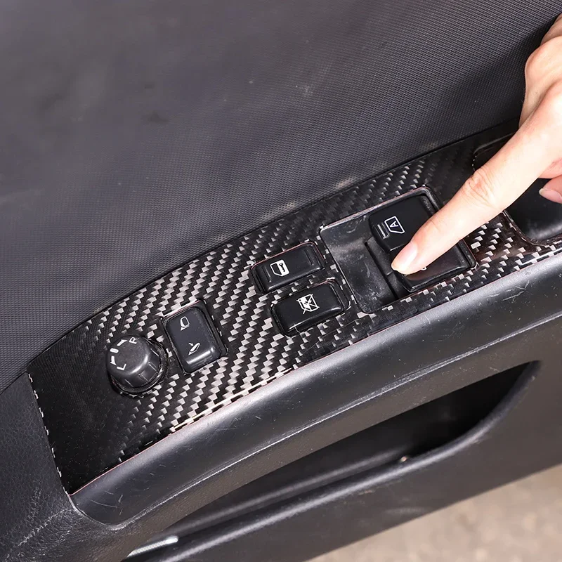 Для Nissan 350Z 2003-2006 мягкое углеродное волокно кнопки переключателя подъема окна