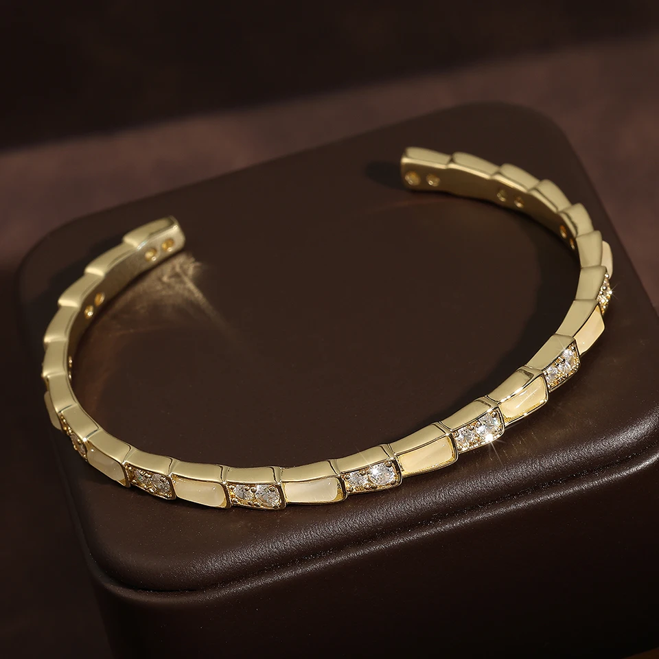 ZAKOL брендовые модные змеиные кости бамбуковые Открытые Кольца для женщин