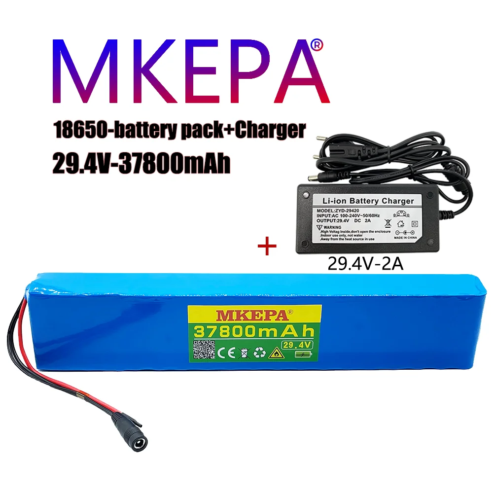 

7S4P 24V 27.8Ah electric bicycle motor ebike scooter li-ion battery pack 29.4v 18650 rechargeable batteries +29.4V charger