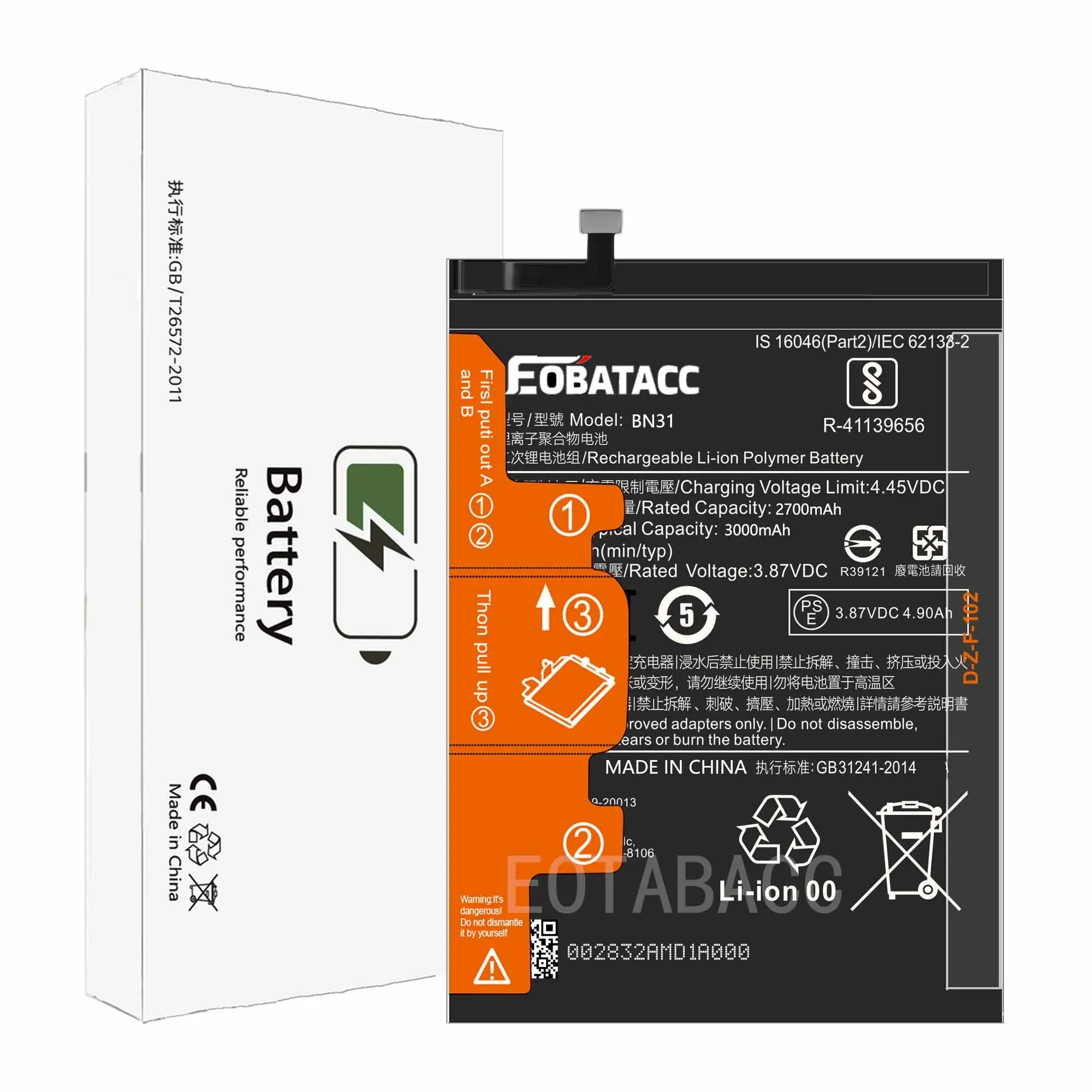 EOTABACC 100% Новый оригинальный аккумулятор BN31 для XIAOMI REDMi note5A 5X/A1/S2/Note5A prime/5A Prime/Note 5A