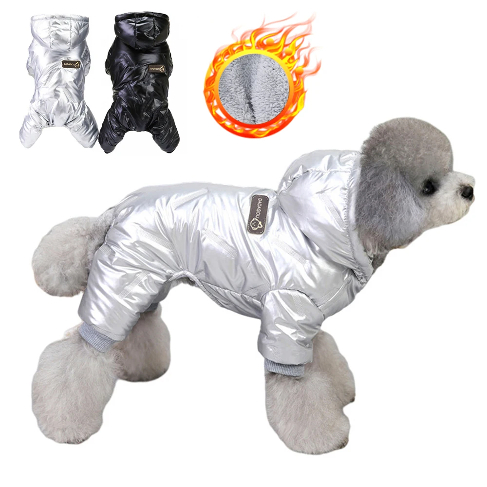 Tuta per cani calda invernale abbigliamento per cani impermeabile per cani di piccola taglia giacca Chihuahua costumi Yorkie cappotto Shih Tzu abiti barboncino