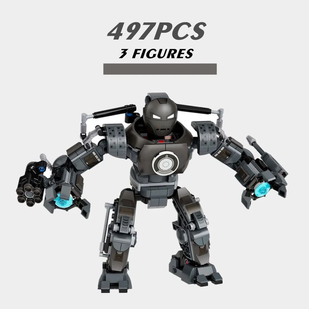 

Marvels 497PCS Avengers Iron Man Iron Monger MK1 Armor Superheroes Mecha Ironman Stark 76190 Model Building Block Bricks Toys
