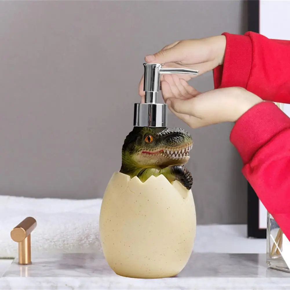 

560ml Lotion Dispenser Large Capacity Cute Dinosaur Refillable Empty Bottle Hand Cleanser Shampoo Container Bathroom Supplies