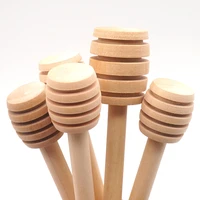 5pcslot 8cm long handle wood honey stir bar practical honey mixing for coffee milk tea kitchen tool stick jar spoon supplies
