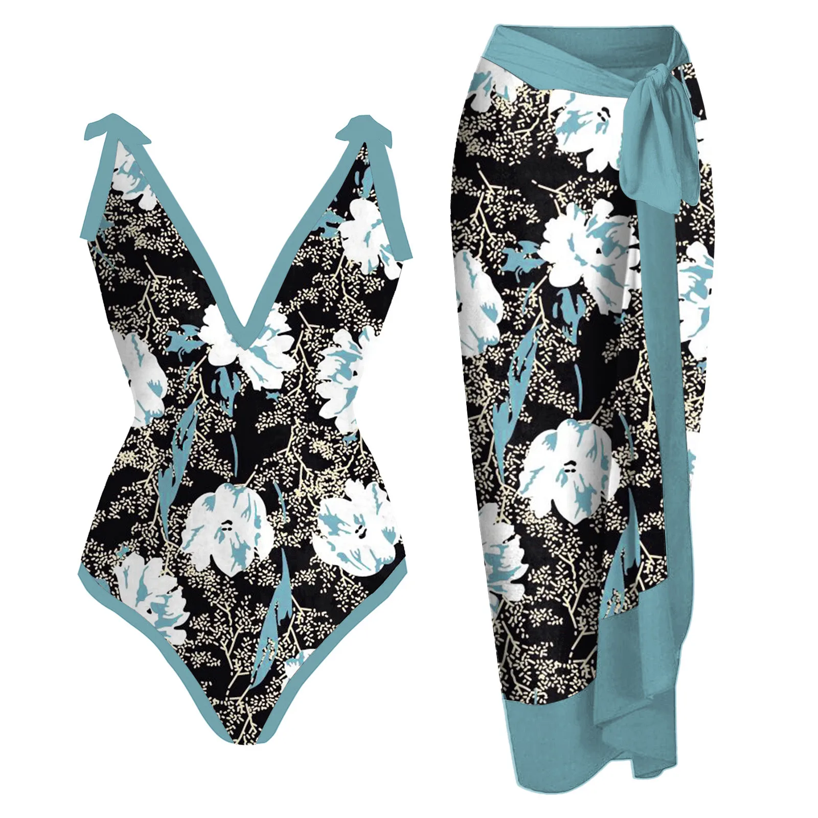 

Womens Swimsuit With Bikini Wrap Dress 2 Piece 3x Bathing Suits for Women with Skirt Two Piece Dresses for Teens