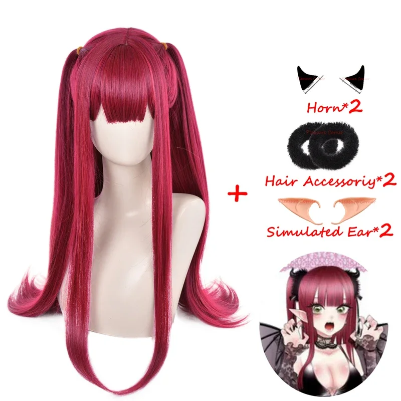 Аниме My Dress Up Darling Cosplay Marin Kitagawa / Rizu Kyun Wig Red Devil Косплей Парик! 1e