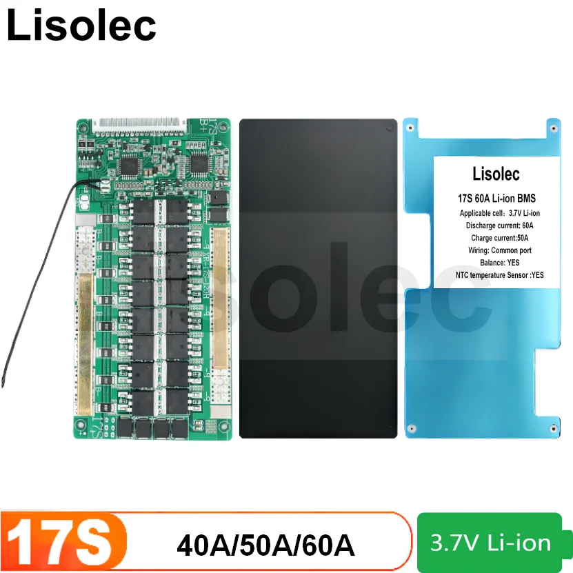 

Balance BMS 17S 40A 50A 60A Charge Board PCB with Equalize Temperature Protection for 17S 60V 62V Lipo Lithium Battery Pack