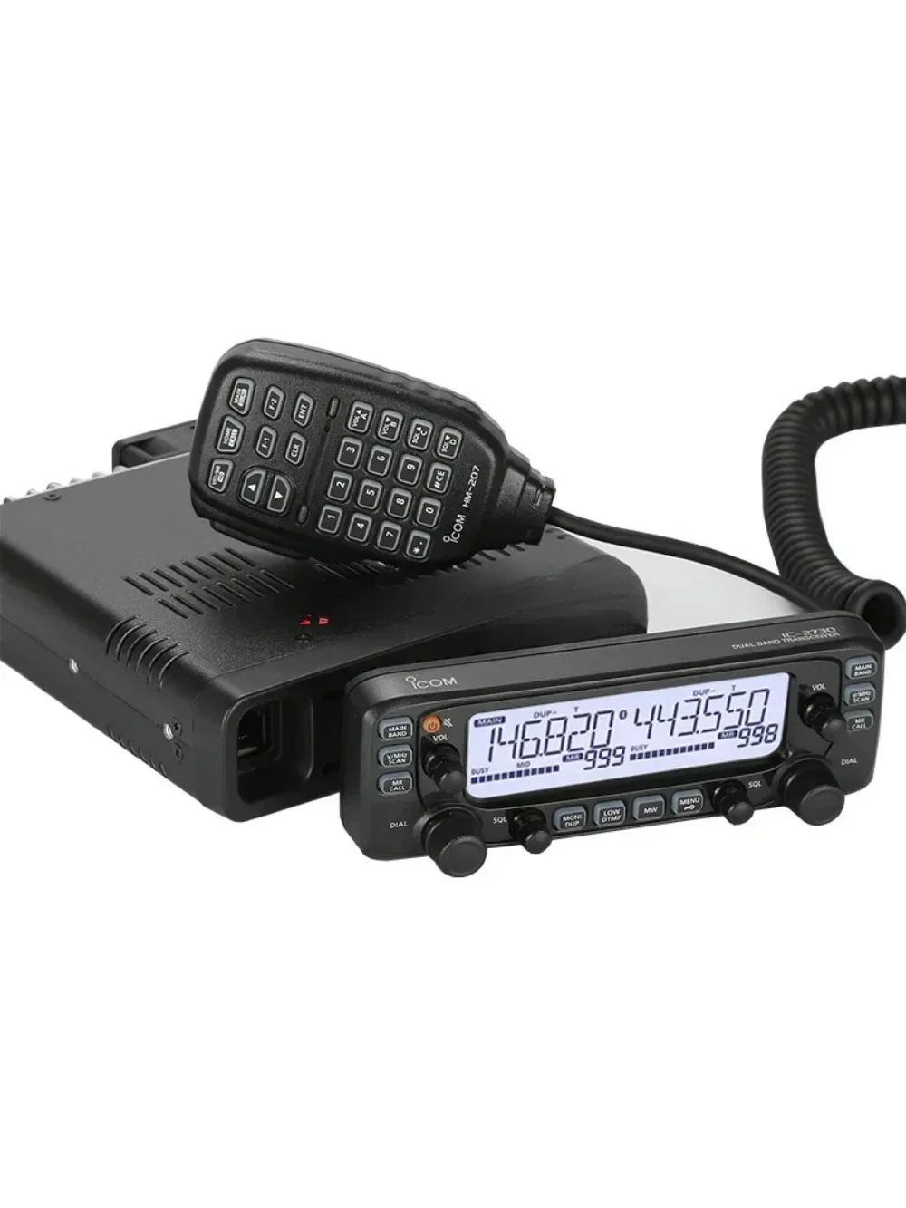 ICOM-walkie-talkie с двойной частотой для автомобиля радио мобильное VHF 137-174MHz UHF 400-470MHz
