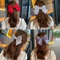 high quality satin velvet large bowknot hair clips for women elegant princess bow hairpin ladies hair accessories barrettes