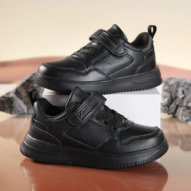 Кожаные кроссовки для детей повседневные 6-12 лет