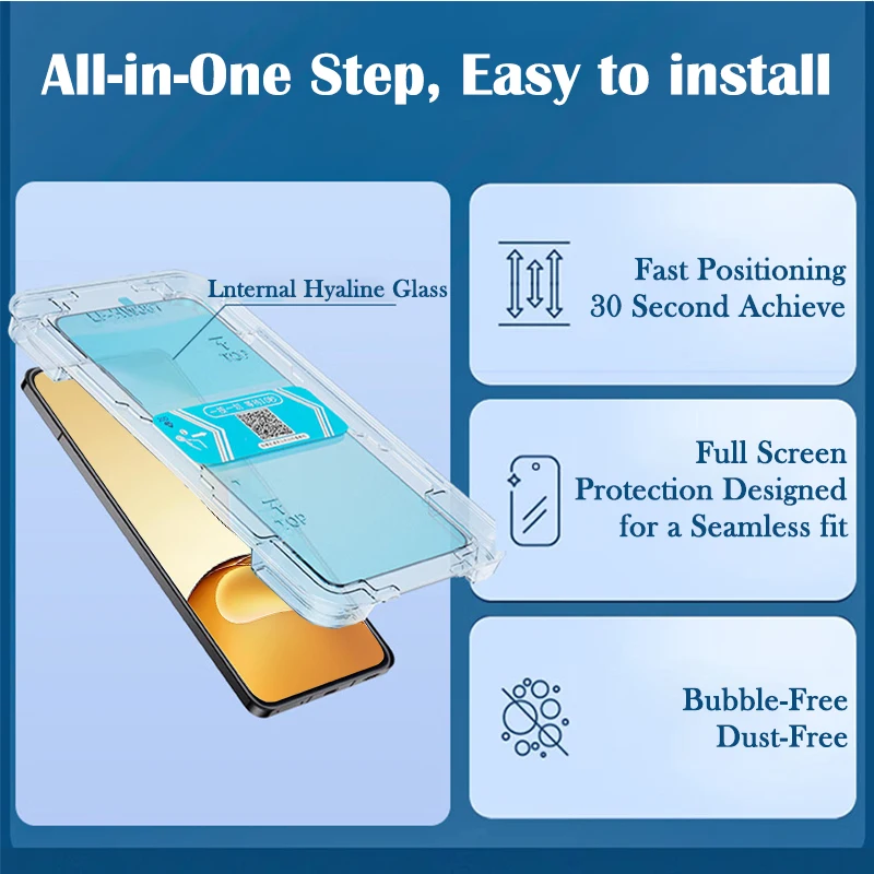 Монтажный комплект 20D в один клик закаленное стекло для Realme V60 V13 V50S V30 Q5 Q3 Pro C33 C30S C55