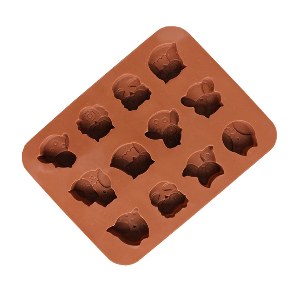 

12 Owls Shape Silicone Mold Cavity Fondant Candy Fondant Chocolate Kitchen Mould Accessories Chocolate Cookies Cake DIY Mold