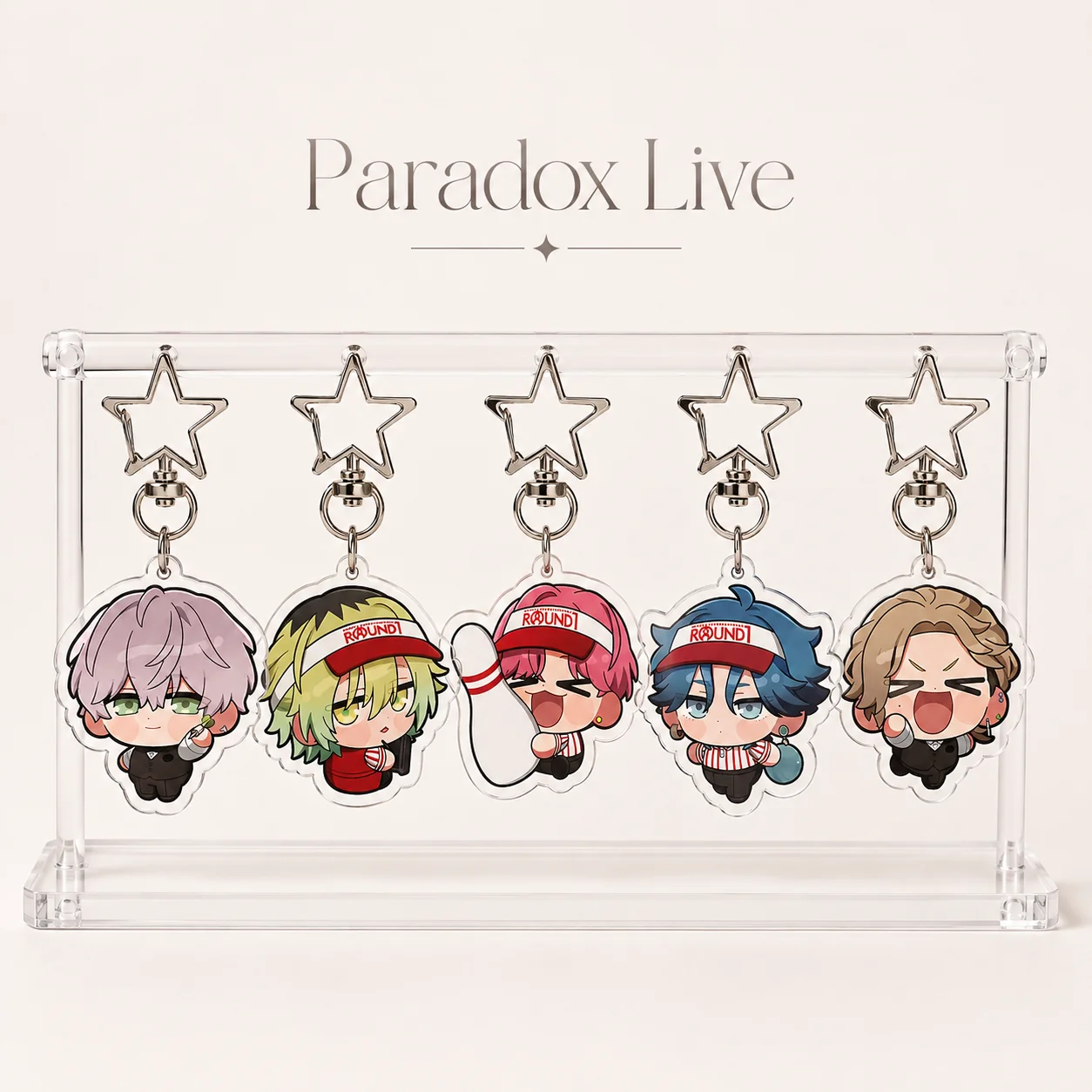Фото Брелок-подвеска Paradox Live Sports Visor Star Clasp Q Chibi из акрила с персонажем в стиле хип-хоп, коллекционный аксессуар для фанатов, кольцо для ключей №1