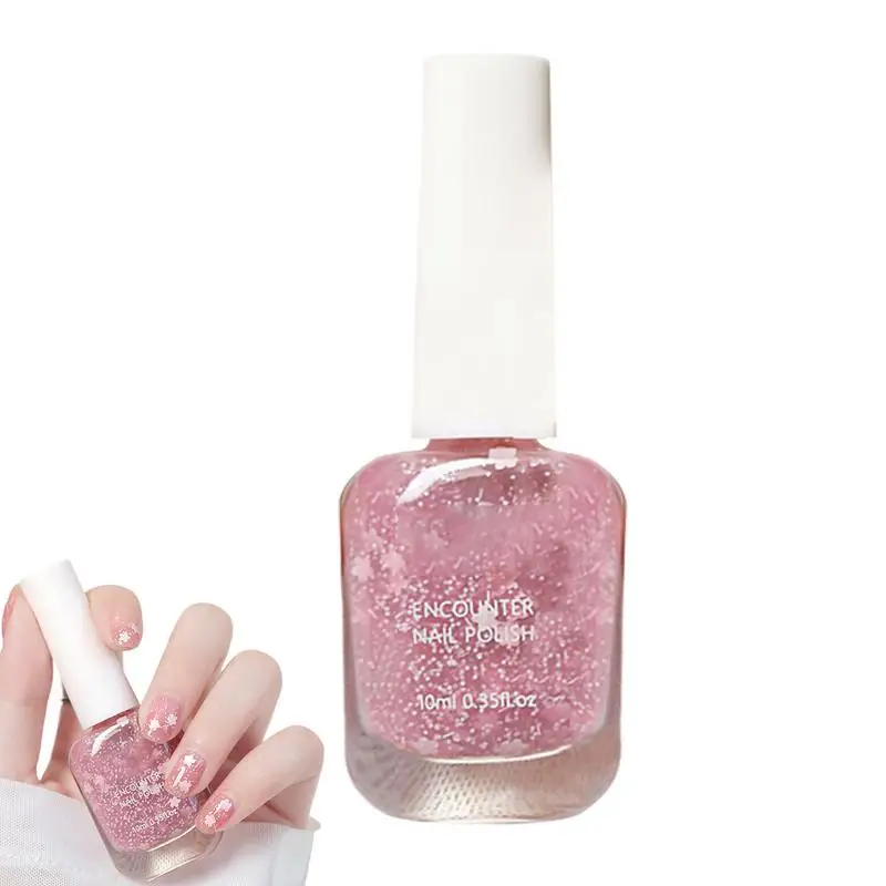 Лак для ногтей телесный Розовый Гель-лак блестящий гель на водной основе