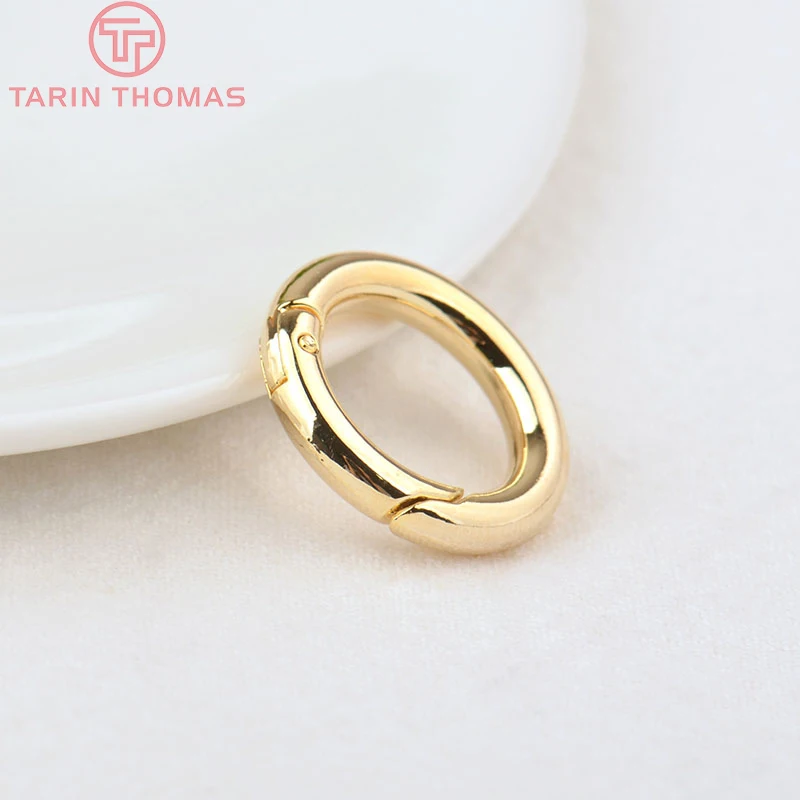 Золотые латунные круглые соединительные застежки TARIN THOMAS 4 шт ...