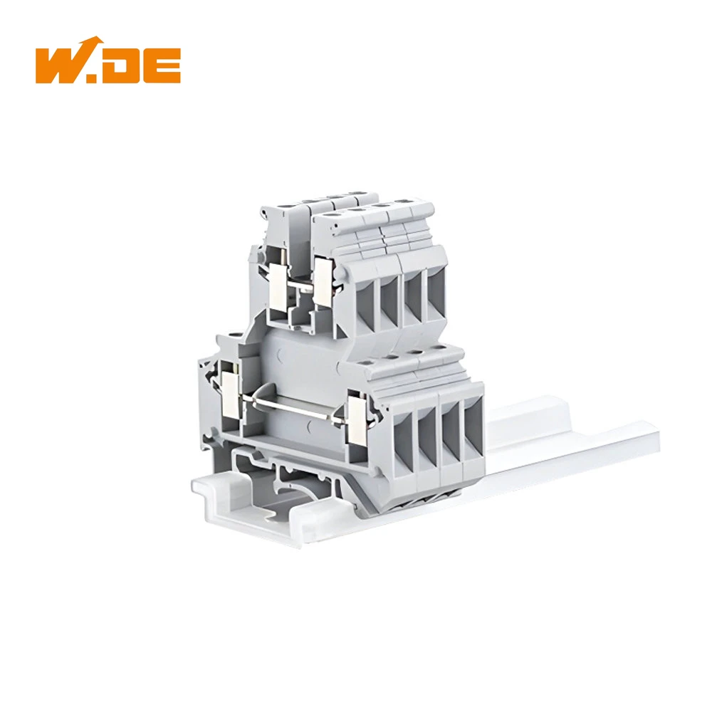 Клеммные блоки на Din-рейку, соединитель UKK5, двухслойные клеммные блоки, винтовые электрические Проводные провода, 10 шт.